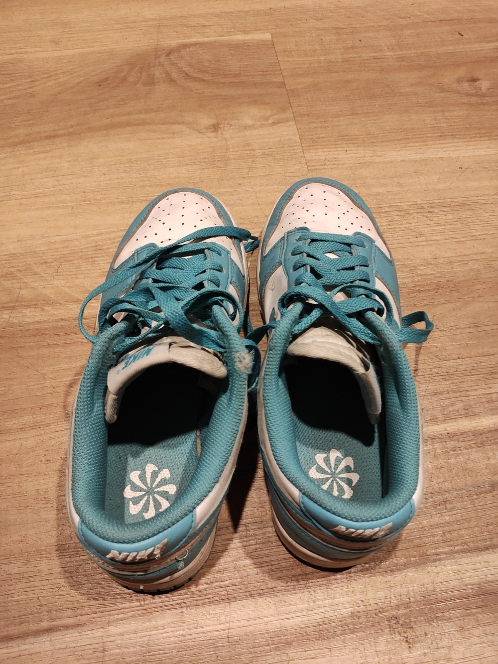 Nike Teal and White Women's Sneakers
